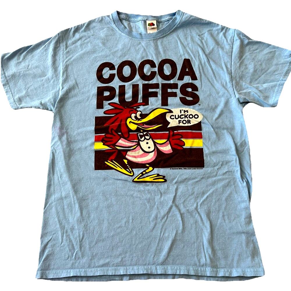 Vintage Y2K Cuckoo For Cocoa Puffs T Shirt Cereal General Mills Sonny Bird MED